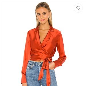 Amanda uprichard Shanice Top in Rhubarb